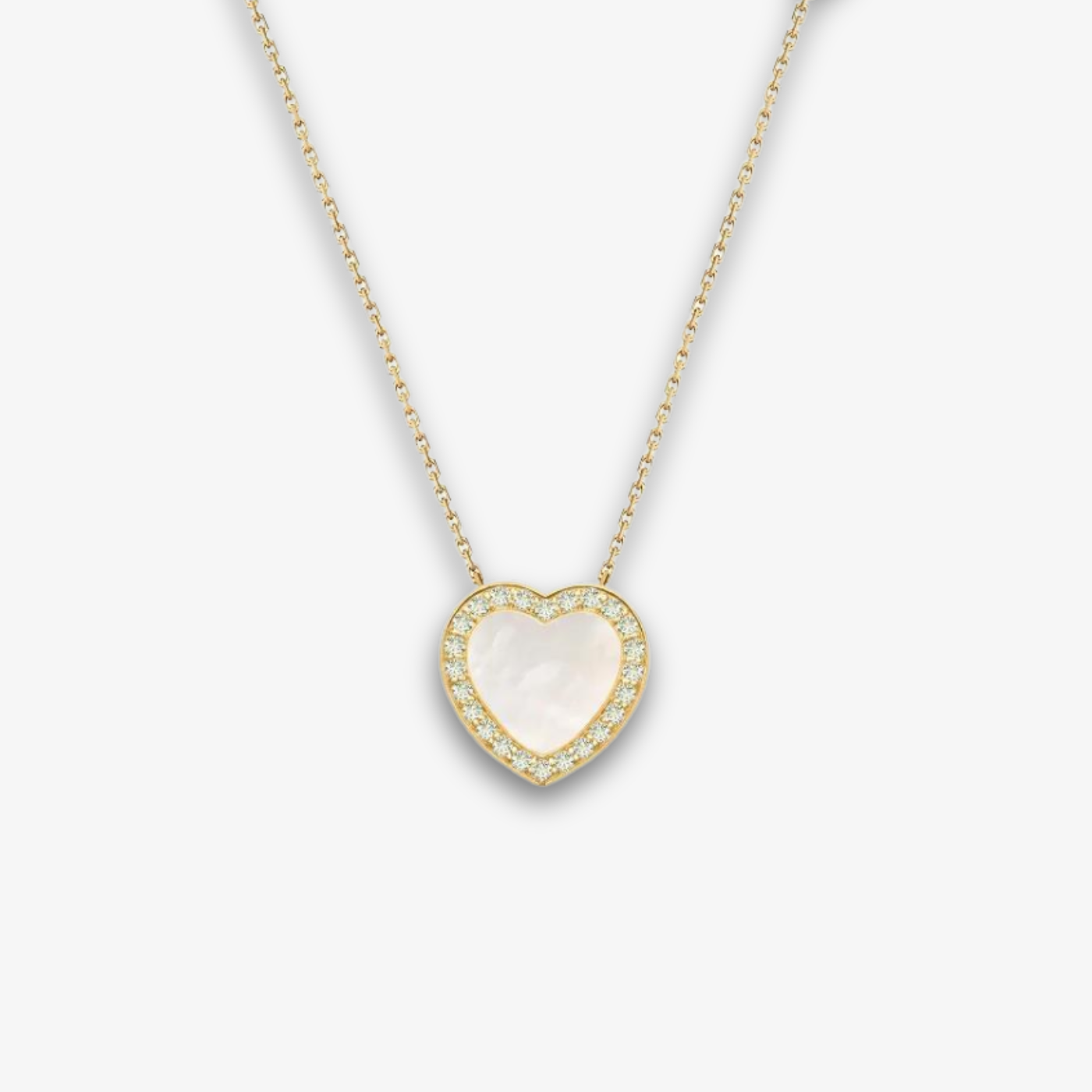 Pozlacený stříbrný náhrdelník Amour Petite - srdíčko