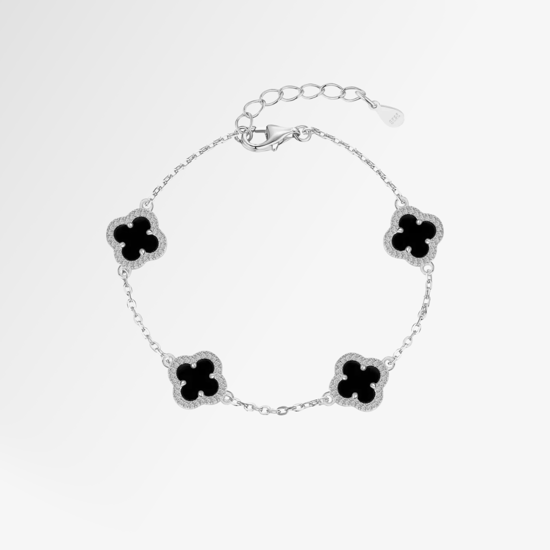 Náramek Fleur Noir Pavé