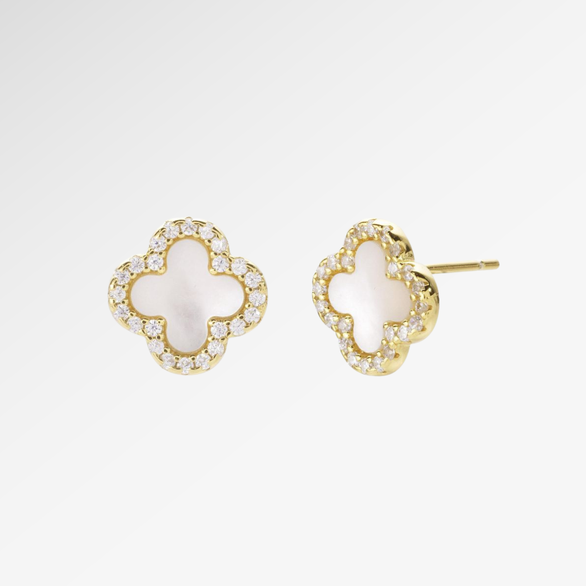 Náušnice Fleur Pavé
