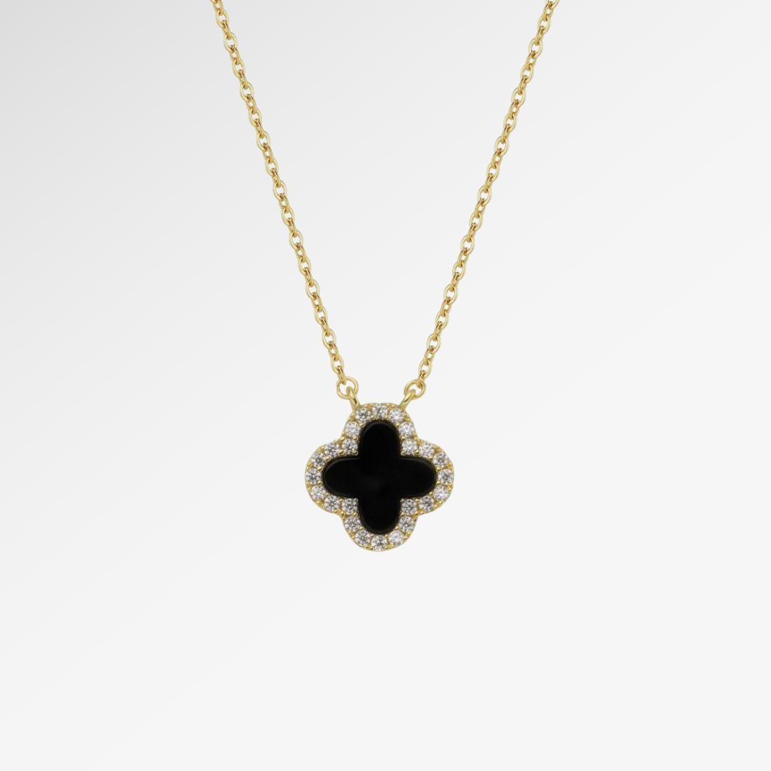 Náhrdelník Fleur Petite Noir Pavé