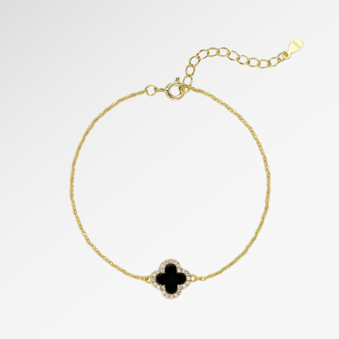 Náramek Fleur Petite Noir Pavé