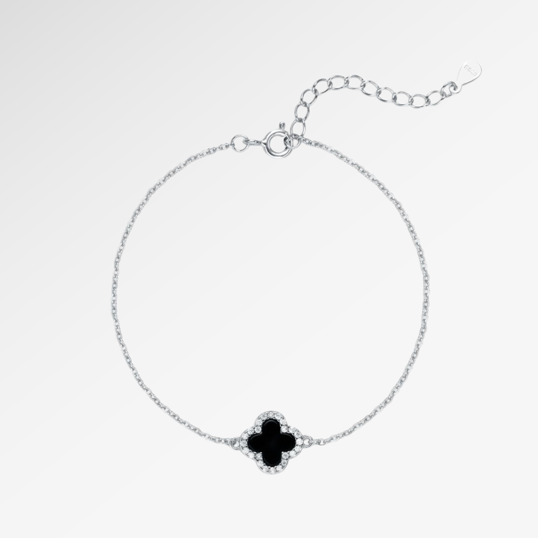 Náramek Fleur Petite Noir Pavé