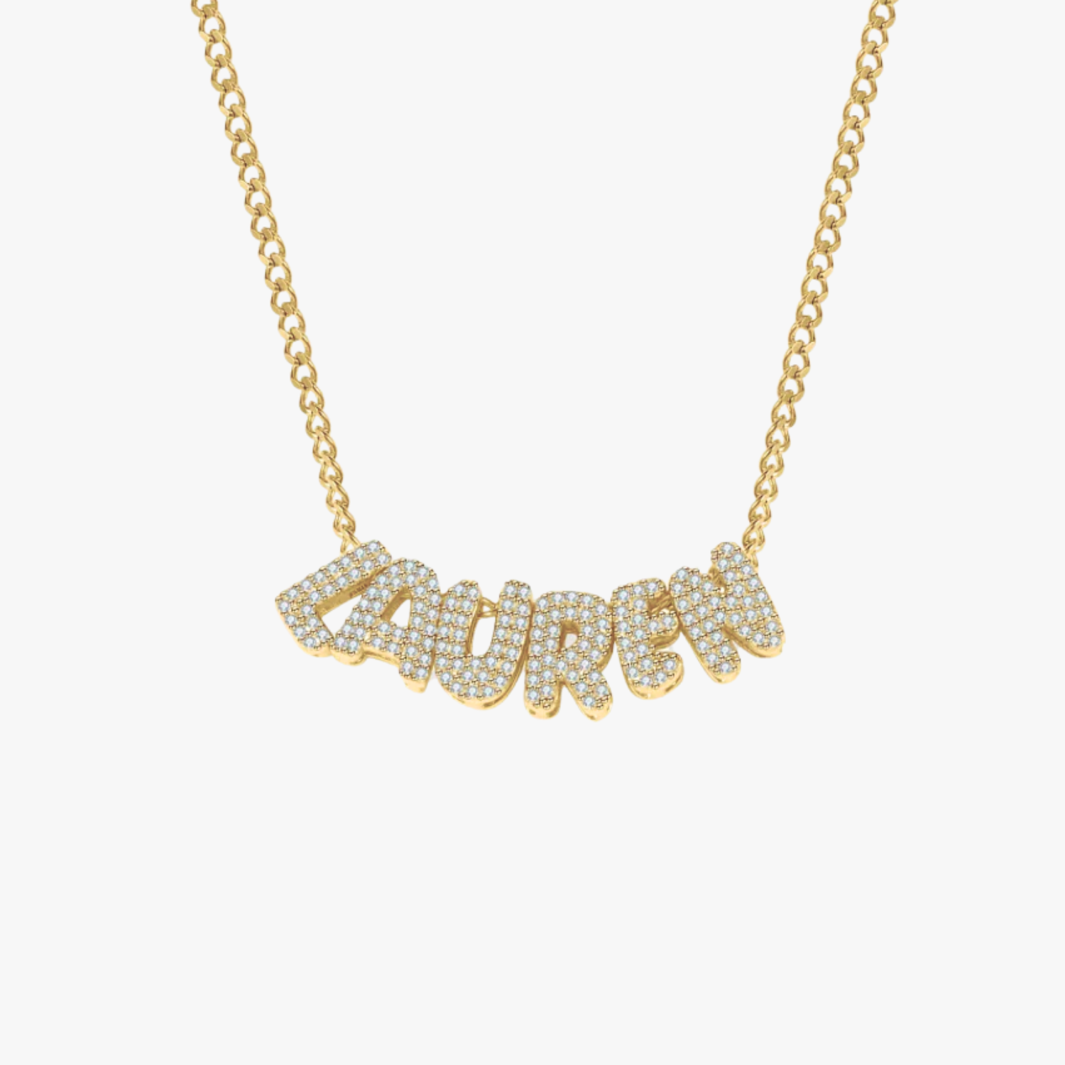 Personalizovaný náhrdelník Pavé Bubble